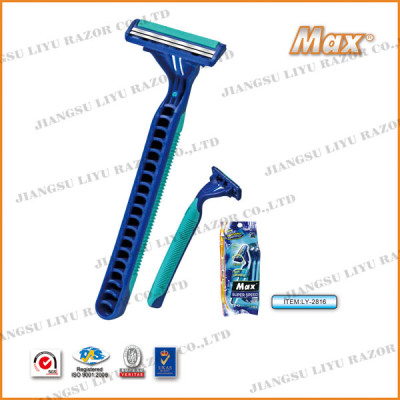 Two-layer disposable shaver Hotel supplies Manual razor induction knife head belt lubrication strip