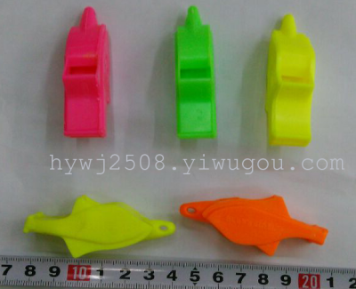 Multi colored fish whistle