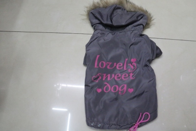 New star pet clothing letters overcoat autumn and winter style