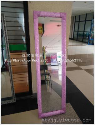 Solid wood floor mirror, mirror, European fashion mirror, color mirror, dressing mirror1