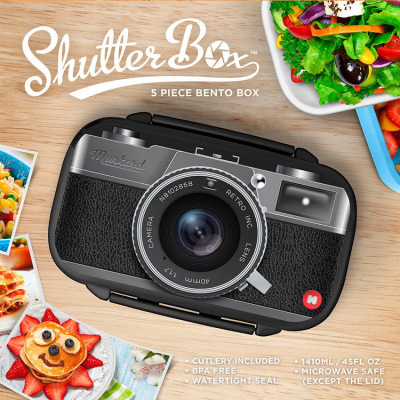 Camera pattern size double lunch boxes lunch boxes lunch boxes of Japanese creative seal