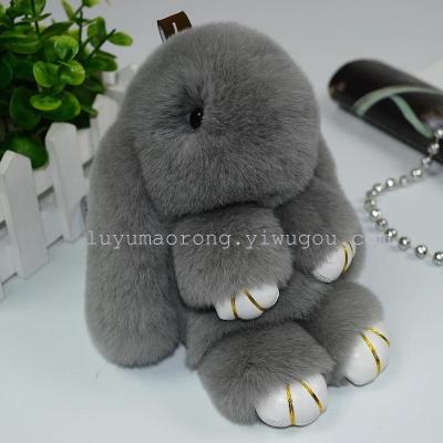 Super Cute Creative Bunny Leather Hanger Rex Rabbit Dead Rabbit Bag Pendant Keychain