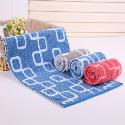 Dark cotton towel AB yarn jacquard towel gift towel