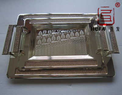 10-Plate Presser a Silver-Plated (Diamond) Three-Piece Plate Zinc Alloy Handle