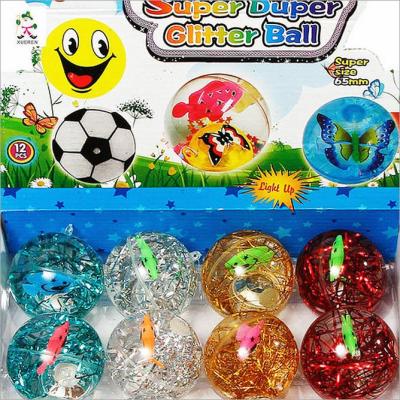 7.5cm light water polo ball bounce flash gold ball light crystal ball hot