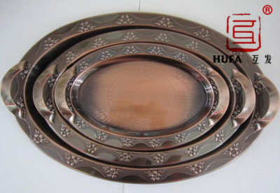 20-Plate Red Copper-Plated Zinc Alloy Handle Three-Piece Plate