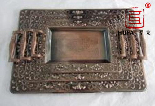 24-plate red copper plated three-piece plate arab plate art plate..