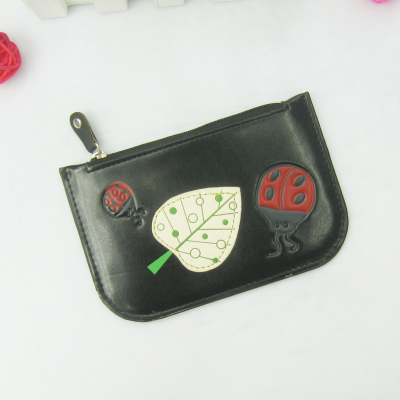 Original lady beetle graffiti zero wallet, craft zero wallet, storage bag