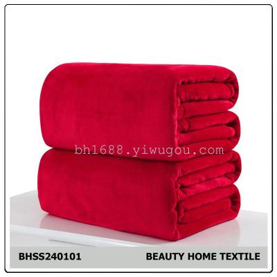 Coral fleece flannel sheets towels and sheets. Thick air conditioning blanket blanket