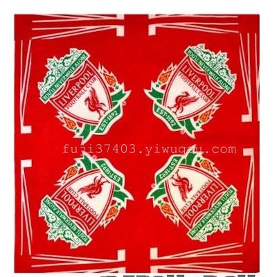 Liverpool cotton print scarf Football Club bandana handkerchief team