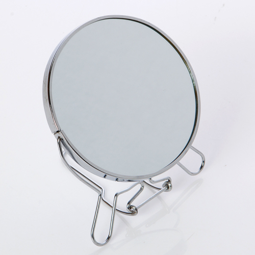 round mirror cosmetic mirror double-sided mirror metal dressing mirror portable portable multifunctional mirror