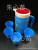 Plastic cold kettle tea kettle five-piece set heat resistant can be removed and washed large capacity cool kettle with cover four water cup set