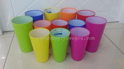 Plastic Cup Tea Cup Fruit Drink Cup 6 Color Water Cup 272-Two-Color Cups