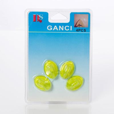 4Pcs Small Oval Hook green color and white color  transparent style whosale products