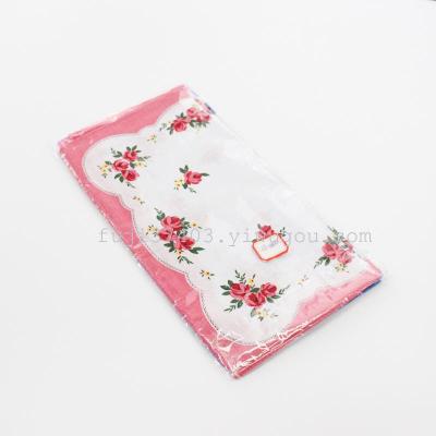 Lady  28cm commodity cotton print trade handkerchief handkerchief