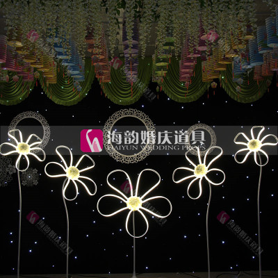 Haiyun wedding props stage decoration background sunflower sunflower path leads to the light rose.