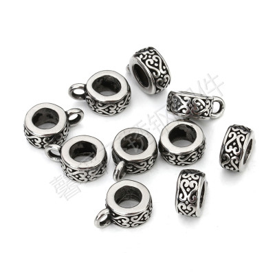316 Stainless Steel Retro S Icon Pendant Head Accessories Beads of Necklace Accessories