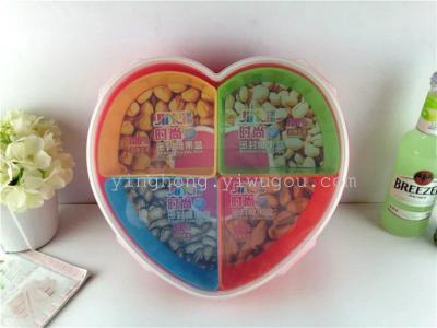 Plastic Candy Box Fruit Tray Storage Box Nuts and Melon Seeds Compartment Sealed Box Dried Fruit Box 262-5537