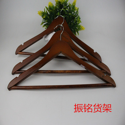 Factory Direct Sales Tea Style Wooden Clothes Hanger Adult Hanger