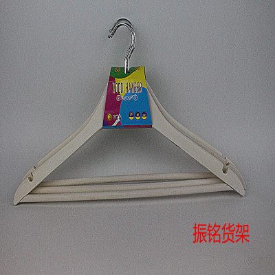 Factory direct sales of white wooden hangers for adults