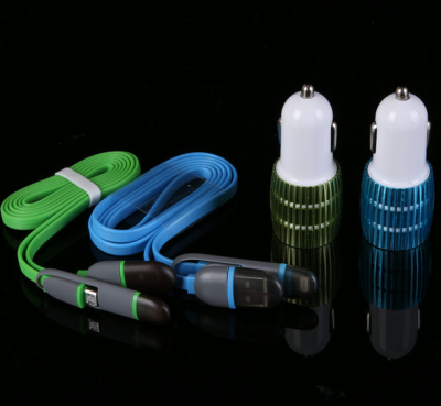 Mobile phone charger kit dual USB Car Charger two a small electrical vehicles auto supplies
