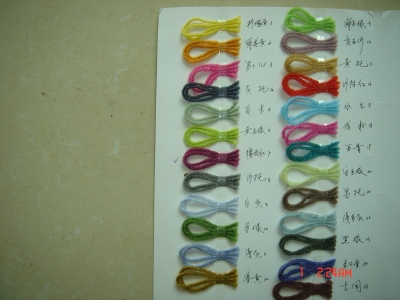 DIY wool polyester color card.