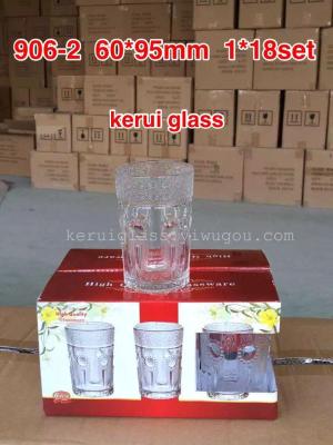 Glass Products Crystal White Machine Pressure Glass Water Cup 906-2