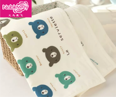 Pure Cotton Yarn Cloth Printing Cartoon Velvet Children Towel Children Face Towel Absorbent Towel Face Towel Wholesale
