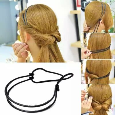 South Korea hair double root elastic headband hair with adjustable variety shape up editing tool card