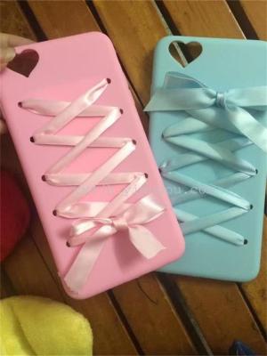 Mickey Protective Cover TPU Love Ribbon Shoelace Epoxy IPhone7 Phone Case
