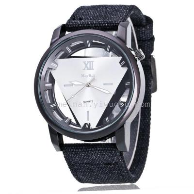 new cowboy inverted triangle students watch the market with a canvas strap watch