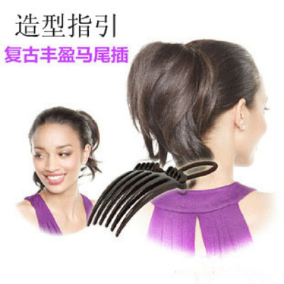 Fashion simple comb horsetail horsetail fluffy hair comb ponytail abundance