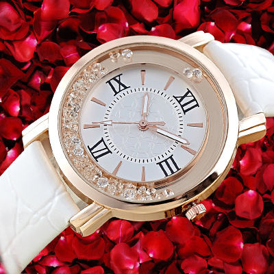 Korean Lady White Leather Watch simple fashion leisure students watch quartz watch waterproof