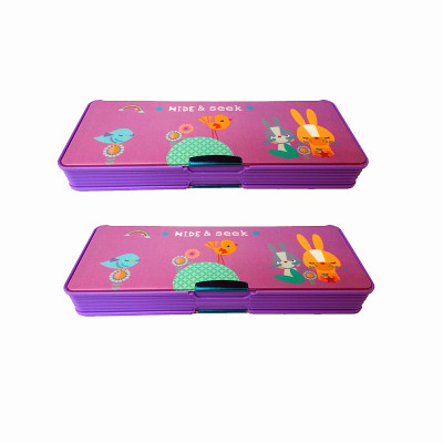 writing case  pencil-box   stationery case  pencil case   stationery box  pen bag stationery  double pull double ZL-521  