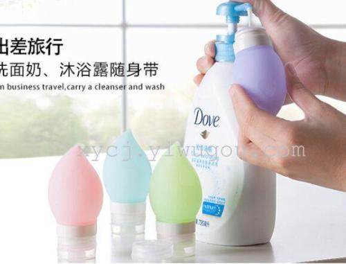 New Water Drop Silica Gel Packaging Bottle Professional for Lotion Bottle Fashion Multicolor Cosmetic Silicone Bottle