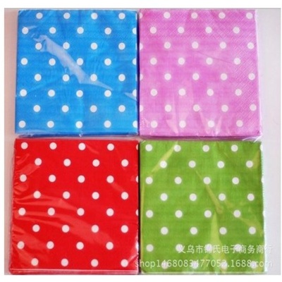 Holiday products color dots square meal paper coasters