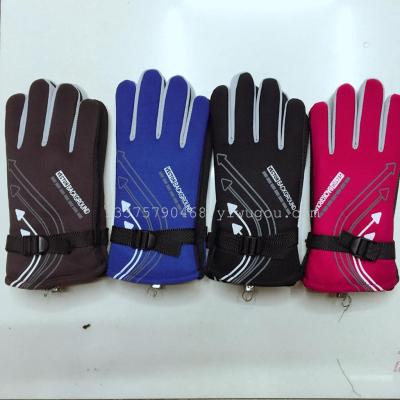 Factory direct new casual slip men's gloves sports plus cotton warm gloves touch screen outdoor sports