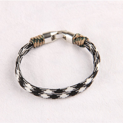 Hand woven alloy bracelet manufacturers direct seven core umbrella rope double weave