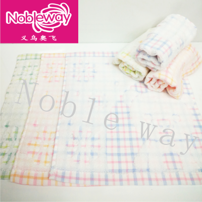 Gauze Velvet Jacquard Bear Square Towel Children Baby Face Towel Facecloth Wholesale
