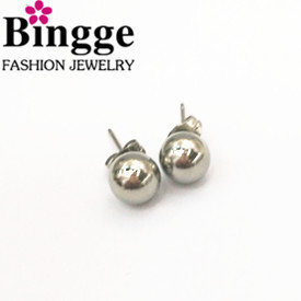 Europe, trade jewelry new stainless steel round Stud Earrings