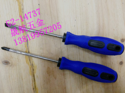 Screwdriver screwdriver blue black massage with a screwdriver handle single word screwdriver hardware tools