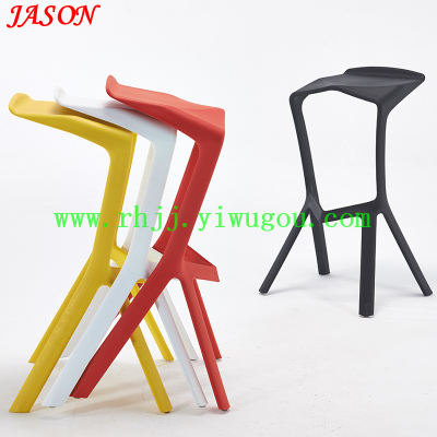 Plastic bar chair / high foot coffee chair / shark bar chair / counter chair