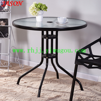 Toughened glass table / outdoor leisure dining table / desk / hotel coffee table