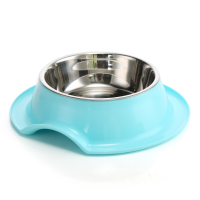 New dog bowl manufacturers direct plastic anti - ant pet dog to use plastic + stainless steel pet bowl