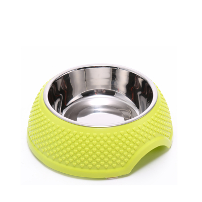 All stars stainless steel pet bowl dog food bowl drinking bowl of a bowl of dual - use durable eating utensils