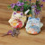 Japanese cloth art crafts fortune cat and wind key bag