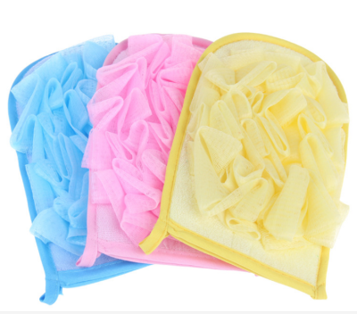 Korea/double-sided bath towel rubdown glove leak means bathing flower bath gloves QC