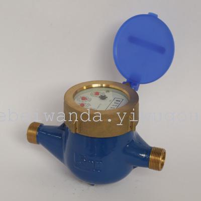 Single jet wet dial iron water meter