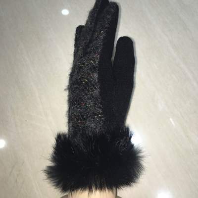 Women's Cashmere Fashion Gloves Thickened Warm Gloves