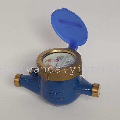 Multi jet wet dial brass water meter